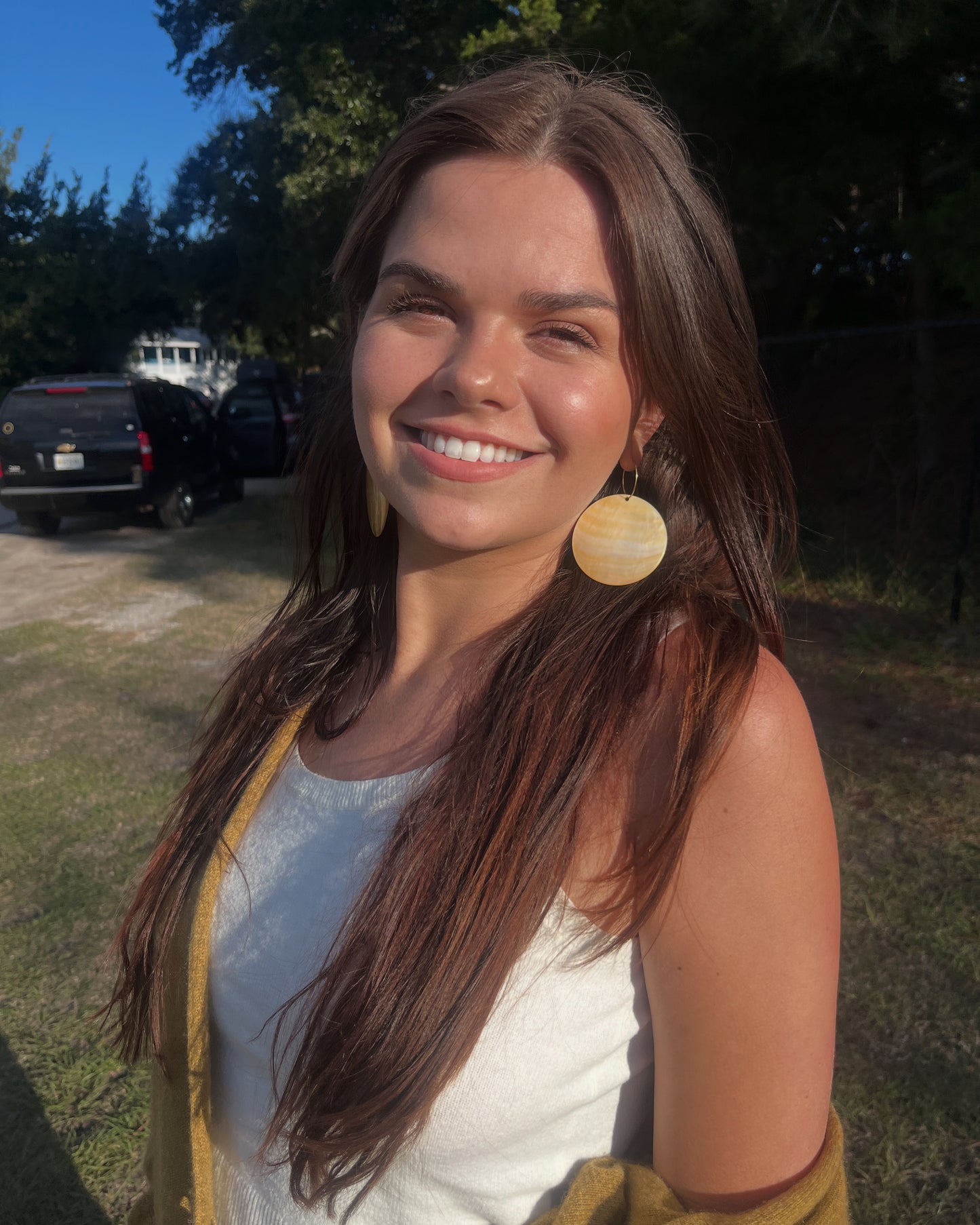 Mother of Pearl Mini Hoops