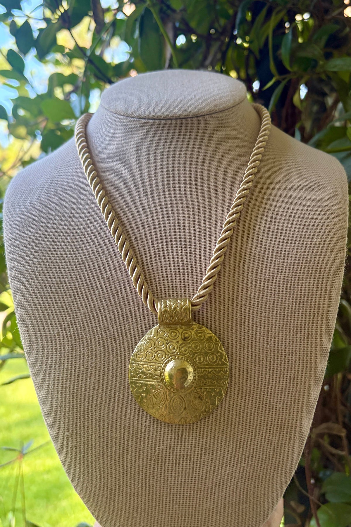 Gold Cord + Brass Shield