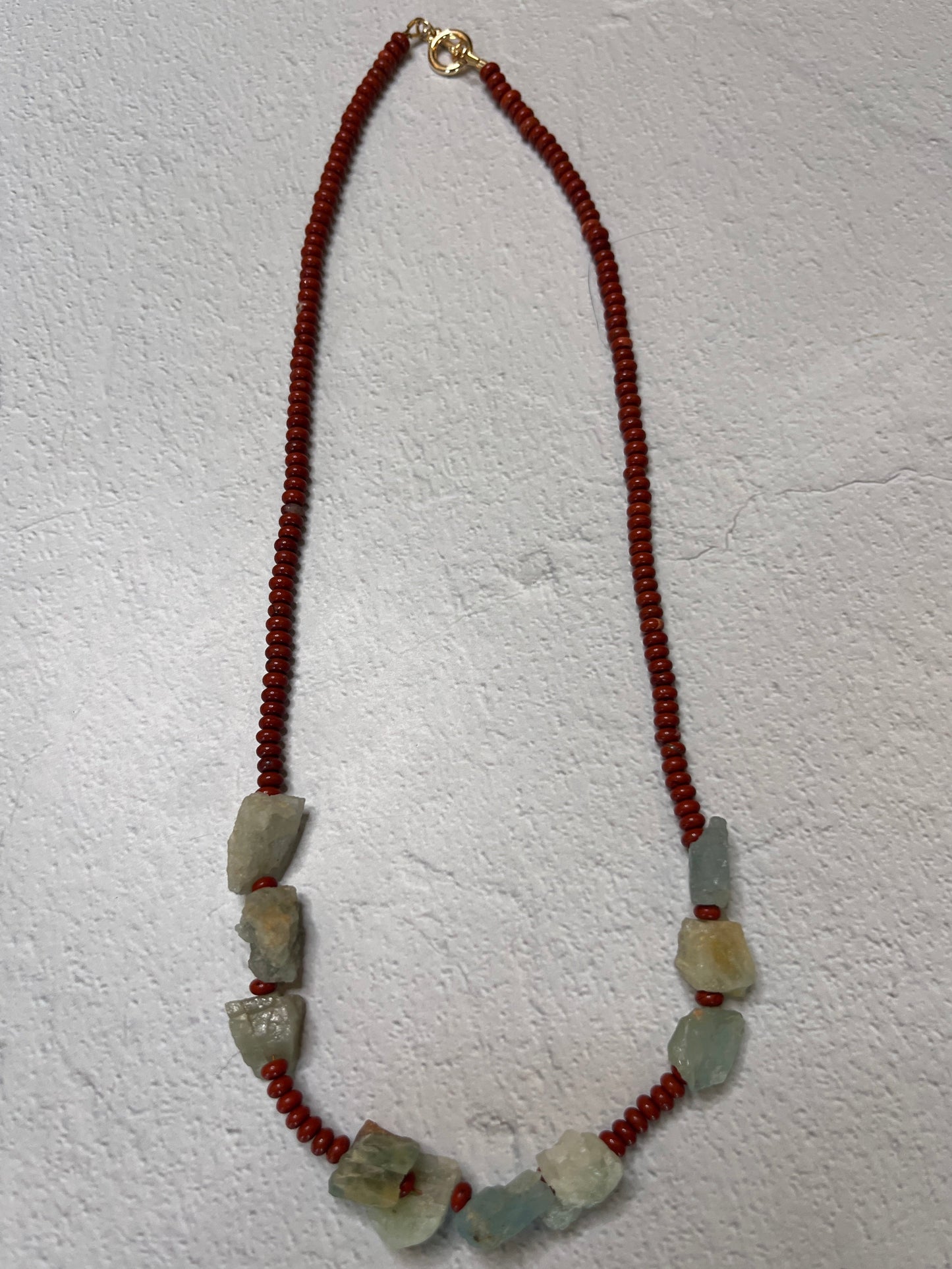 Red Jasper + Aquamarine