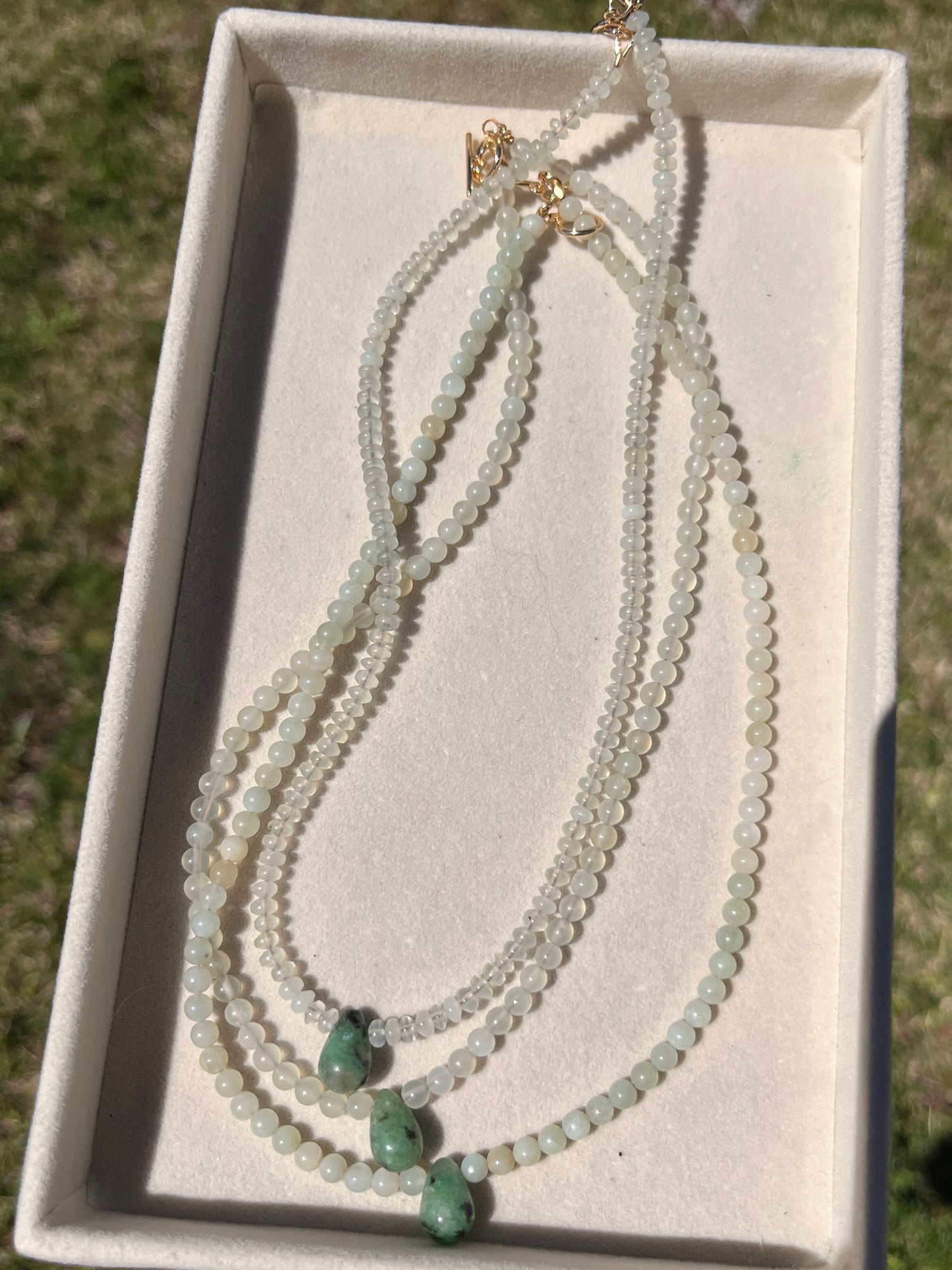 Light Jade + Kiwi Quartz