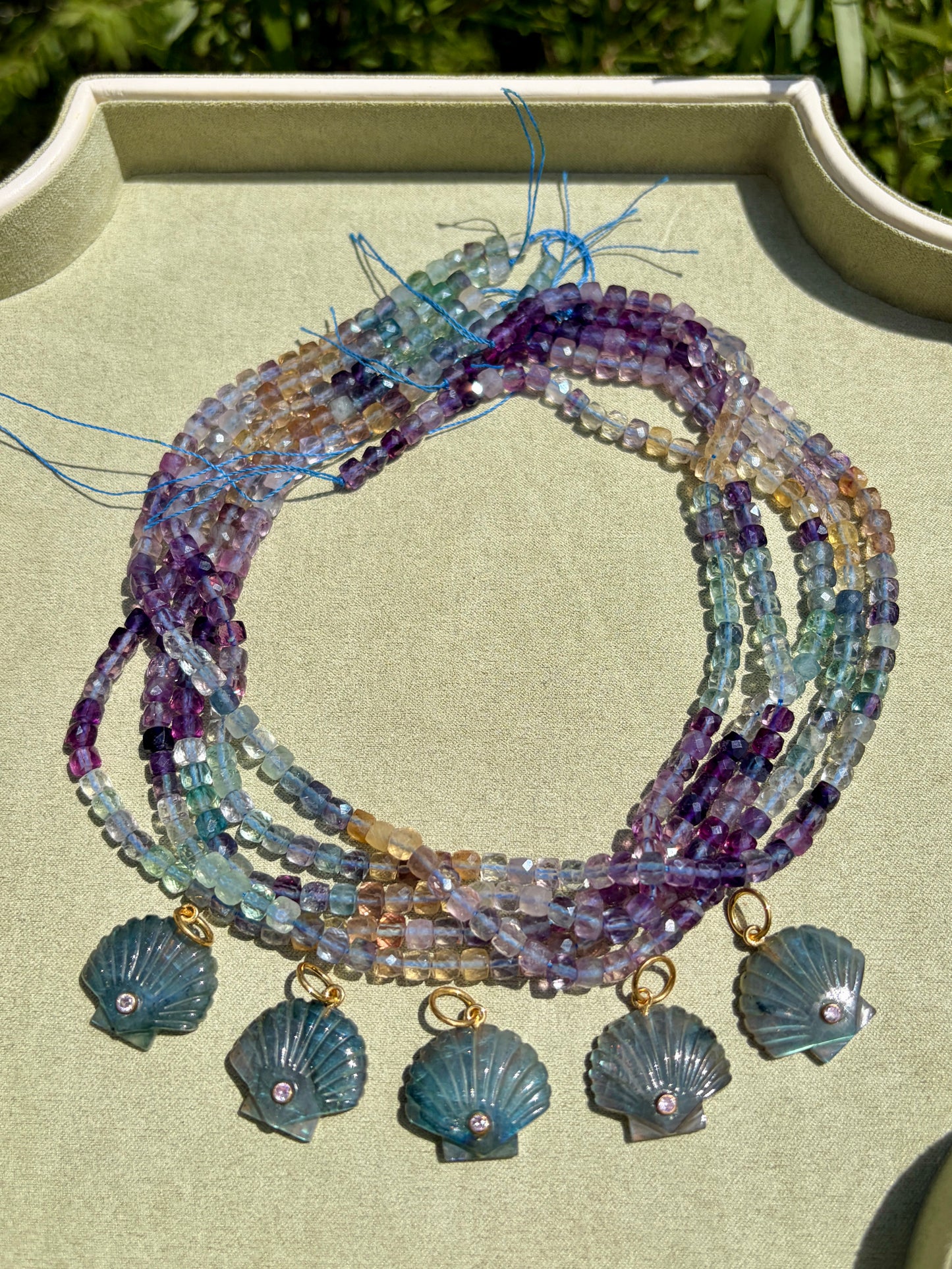 Fluorite + Labradorite Shells