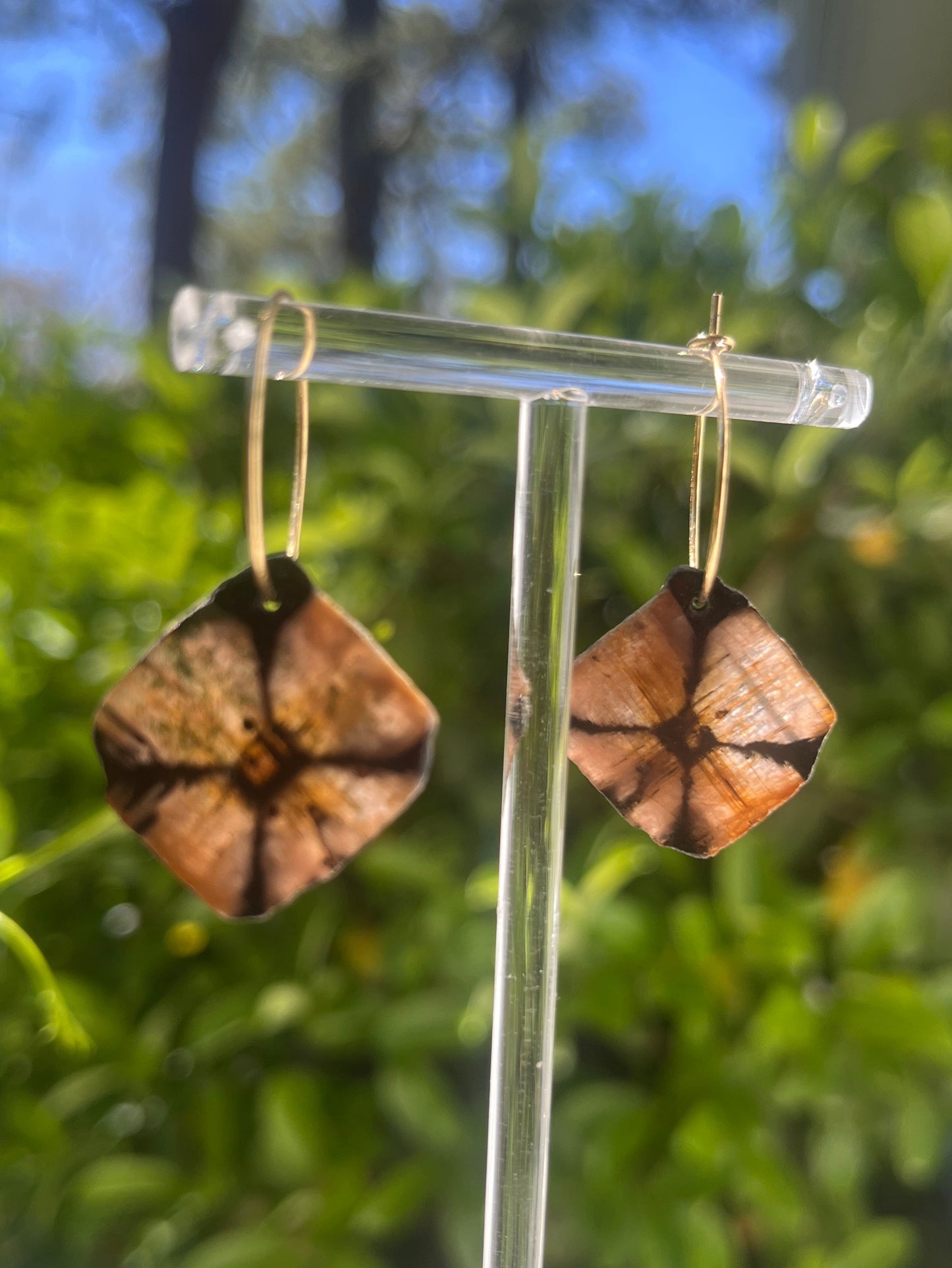 Mini hoops- Chiastolite