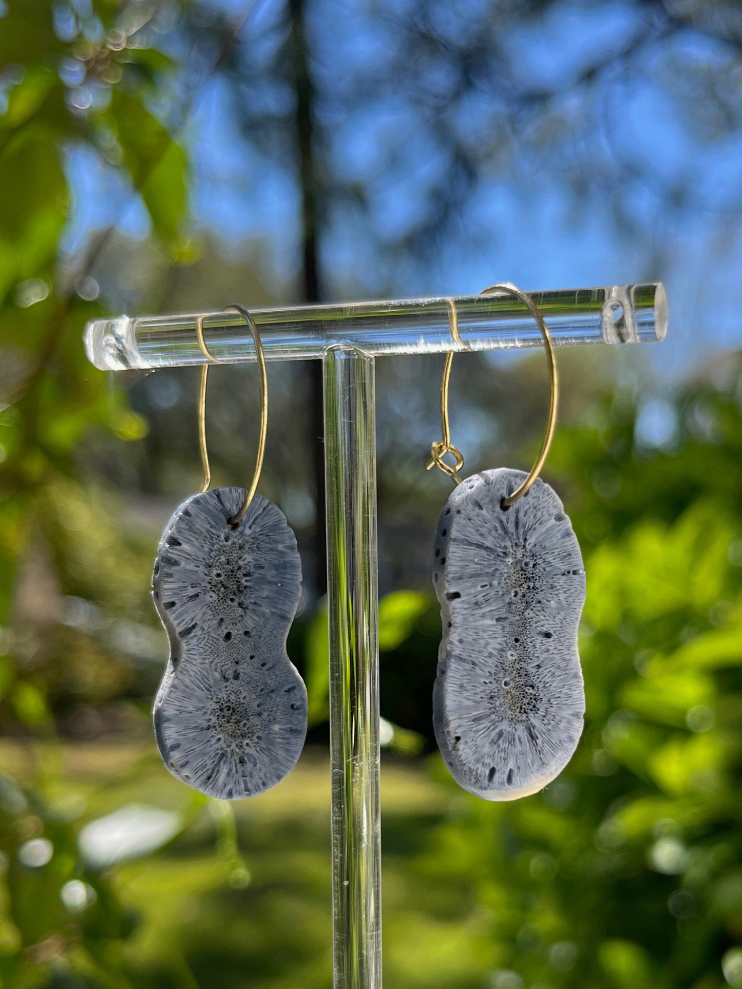 Mini Hoops - Sponge Coral Oblong