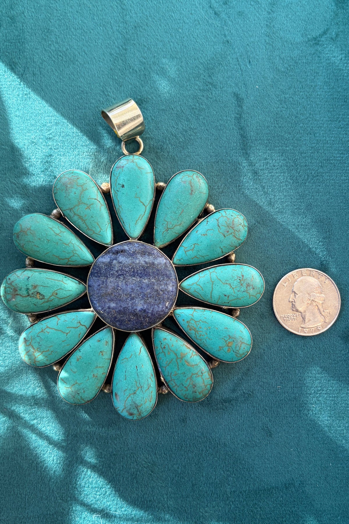 Turquoise + Lapis Flower