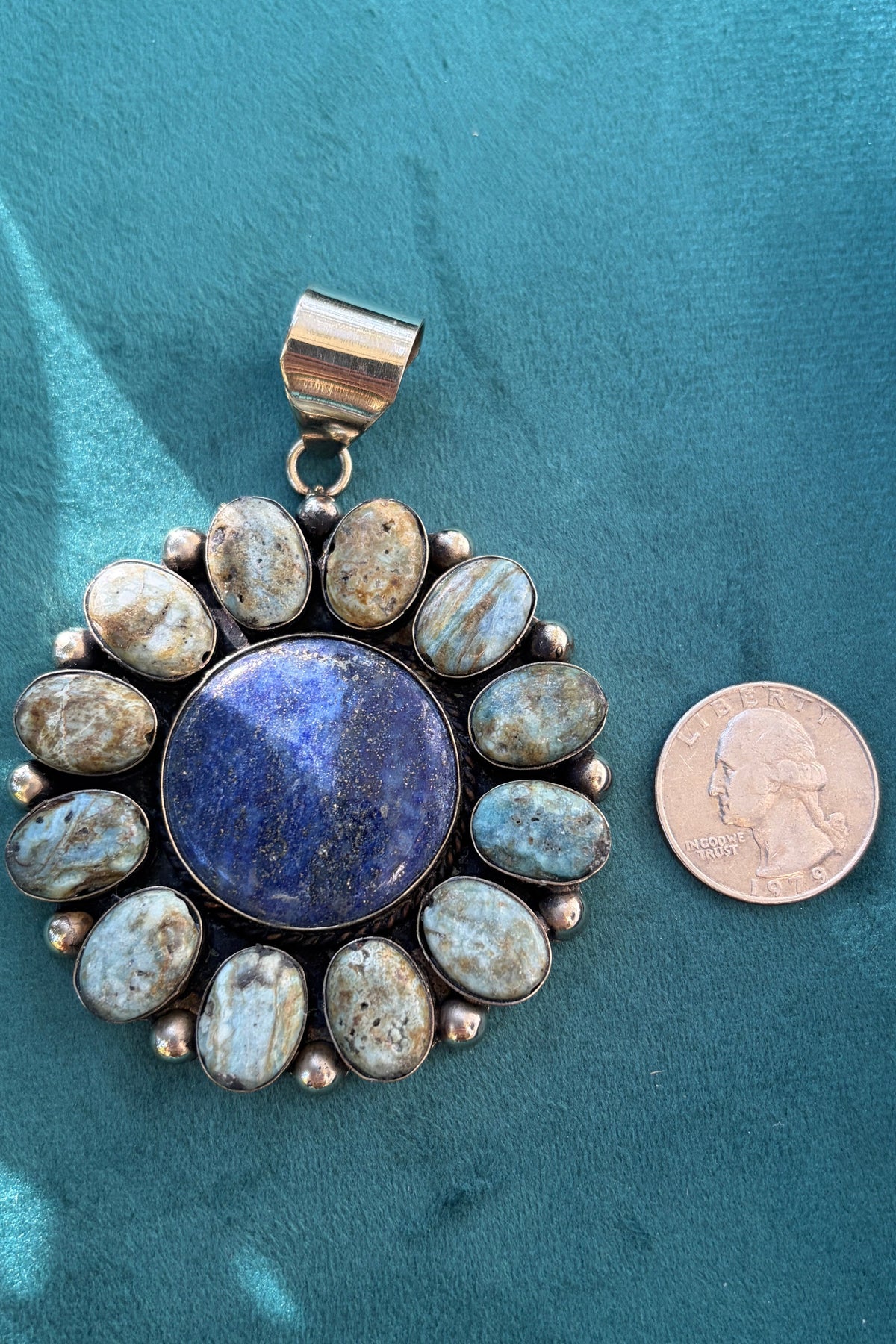 Lapis + Turquoise Flower