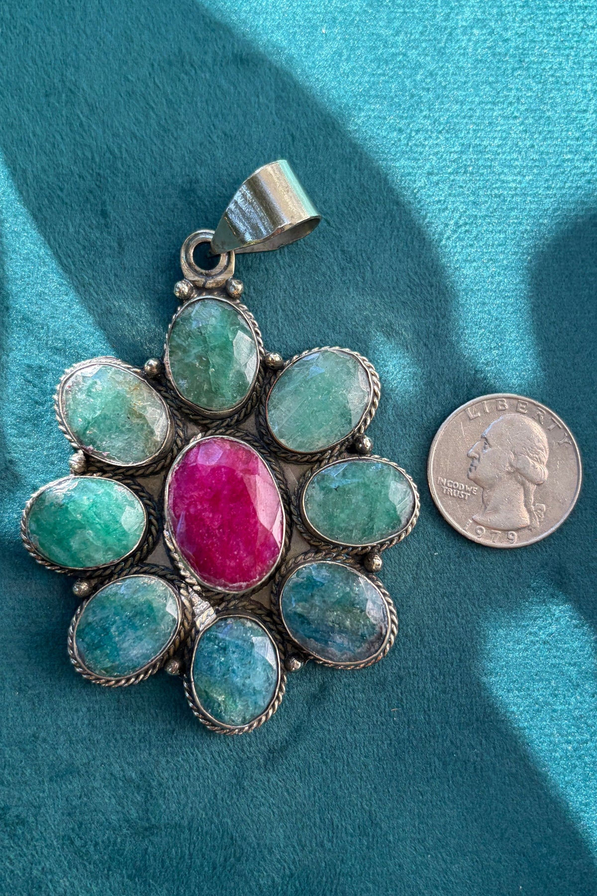 Emerald + Ruby Flower