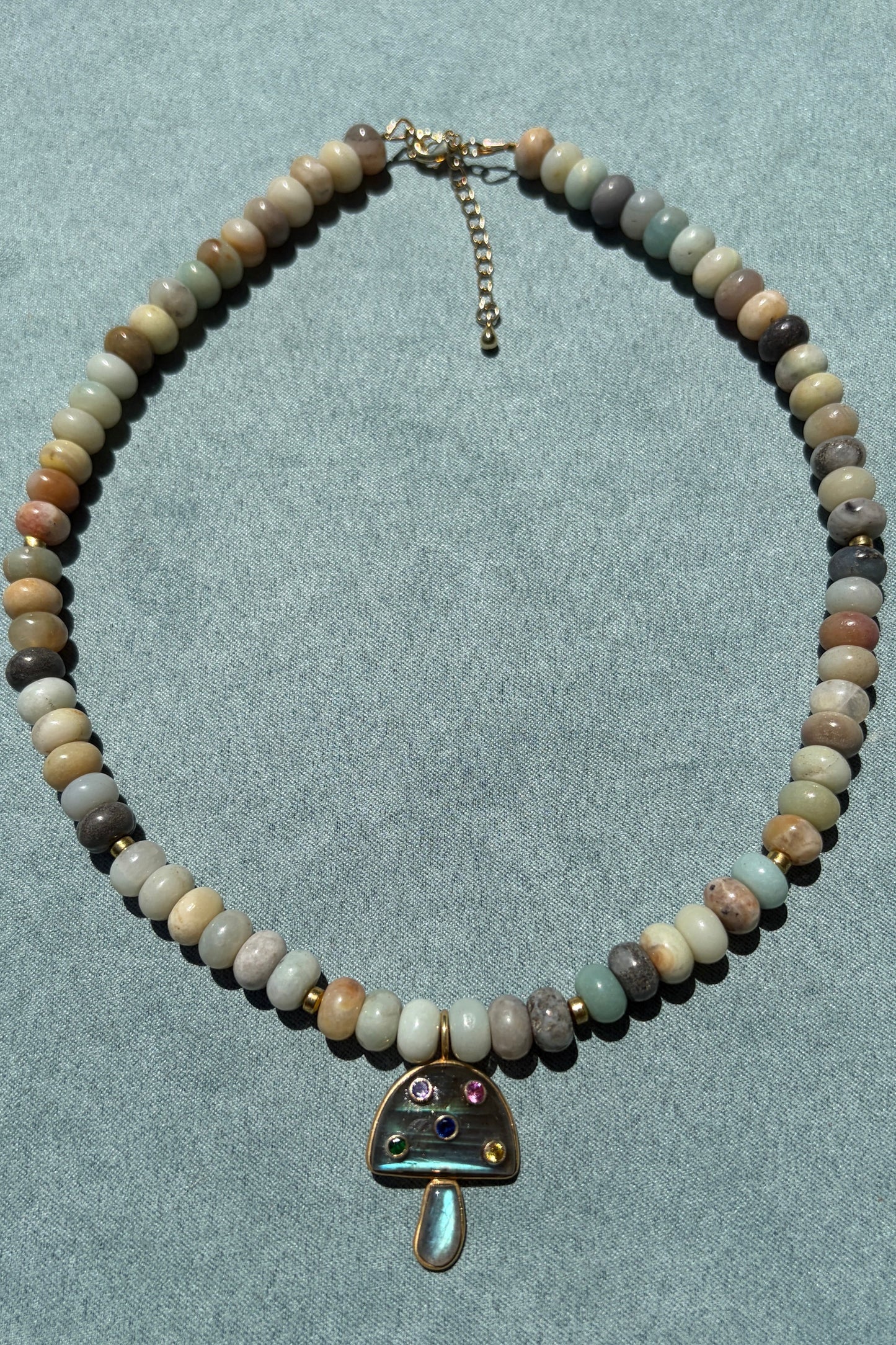 Amazonite + Labradorite Mushroom