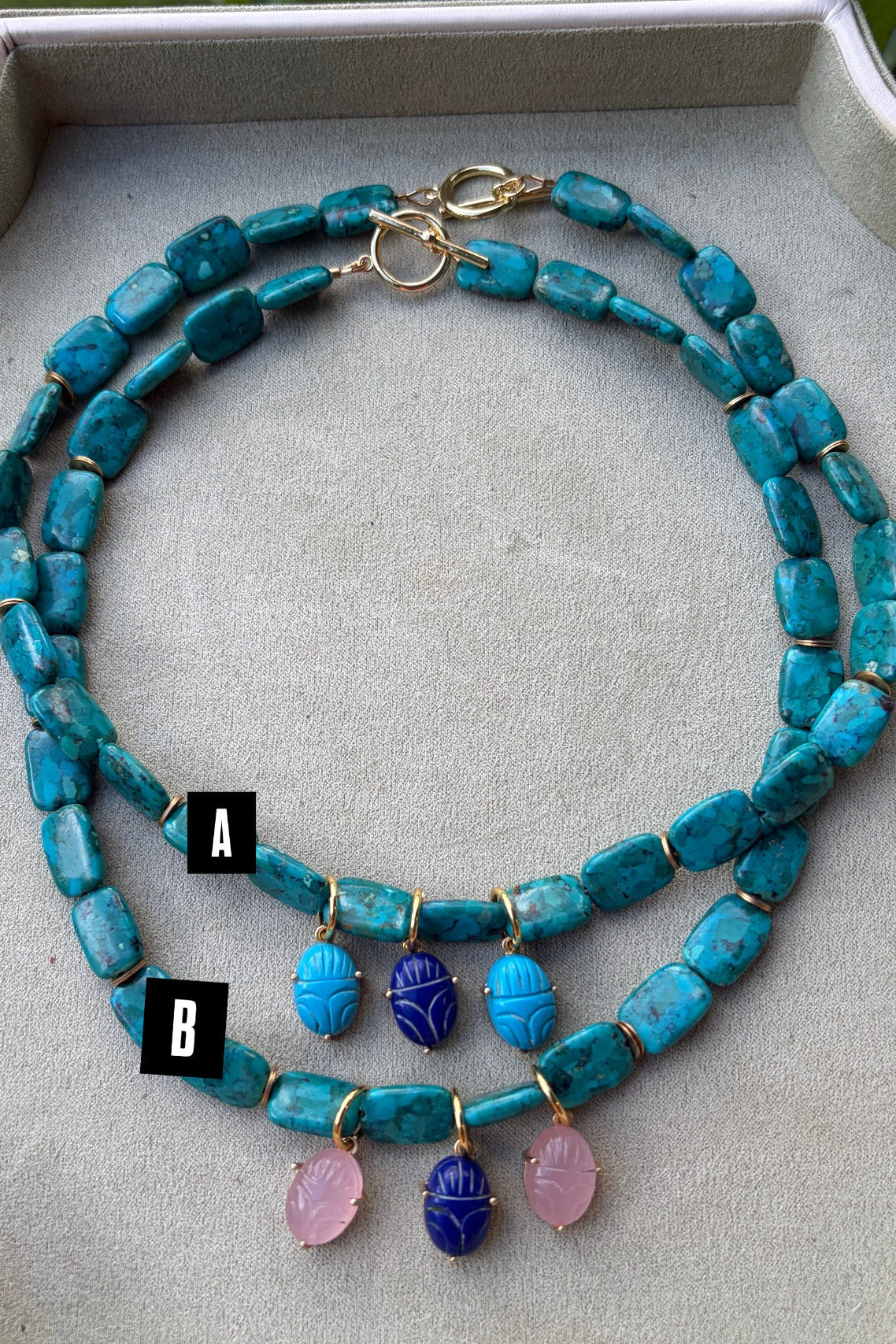 Turquoise + Scarabs
