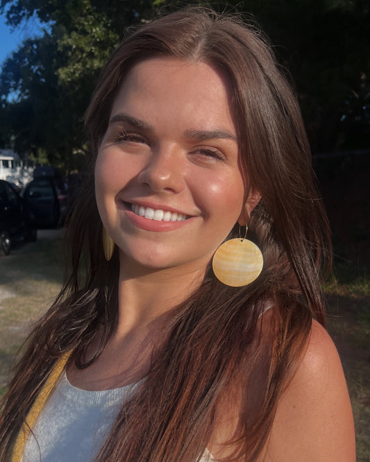 Mother of Pearl Mini Hoops