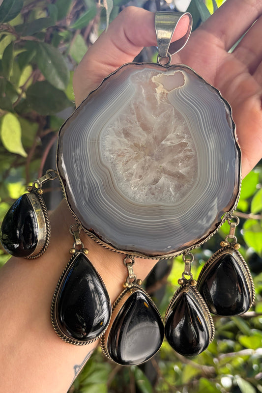 Agate + Onyx Drops