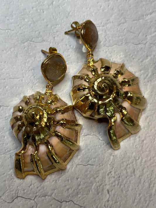 Spiral Shell Earrings