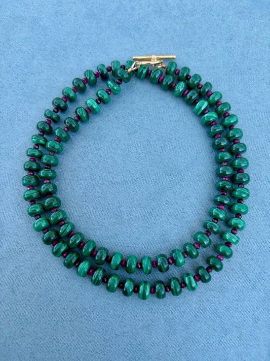 Malachite + Ruby 24.5"