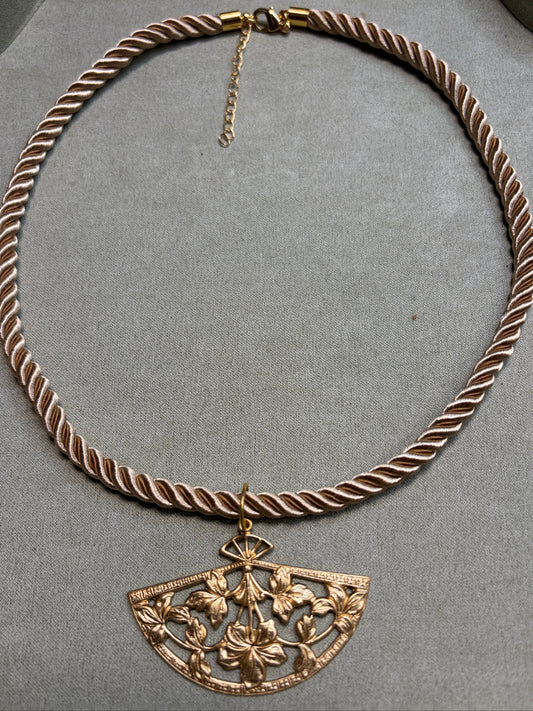 Vintage Gold Fan + Cord