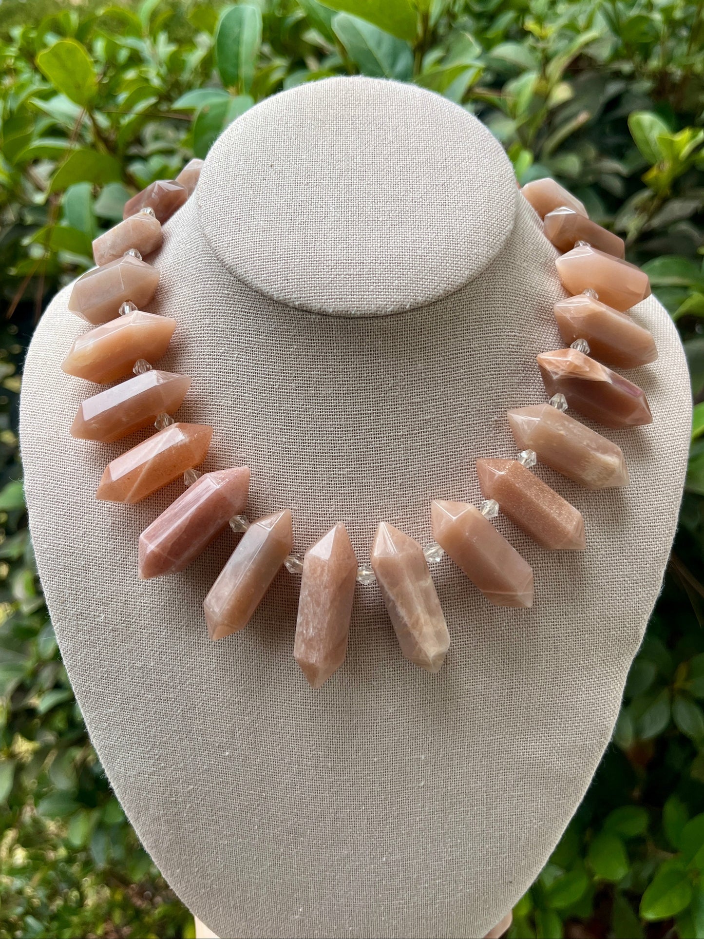Pink Moonstone Collar