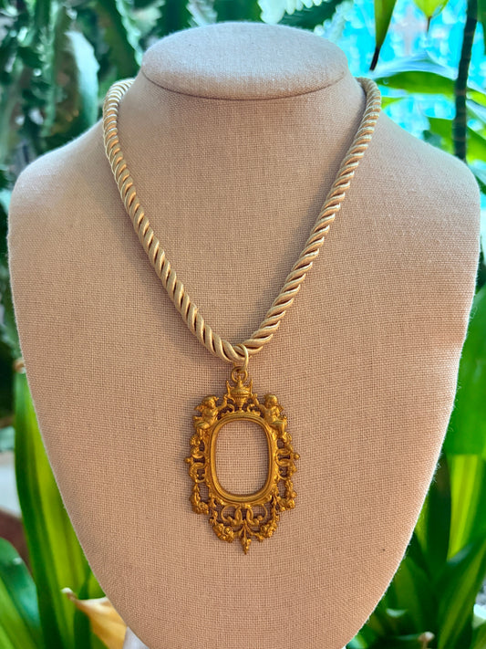 Vintage Deco Charm on Cord