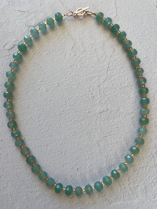Faceted Green Aventurine