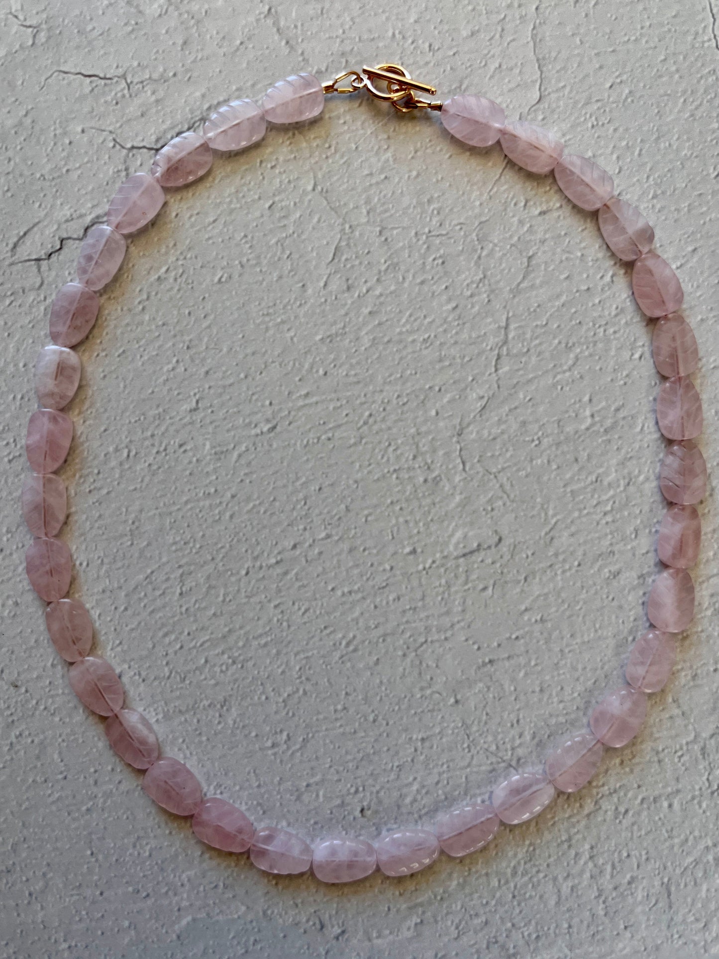 Carved Leaf Rose Quartz