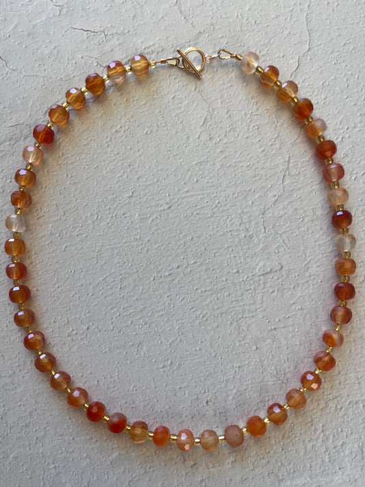 Faceted Carnelian