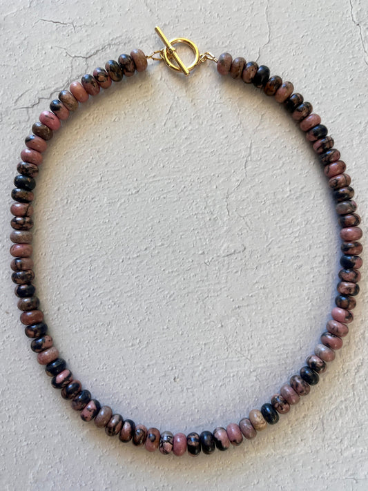 Rhodonite Candy Necklace