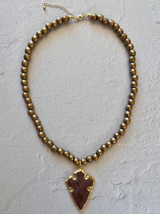 Brass + Jasper Arrow Head