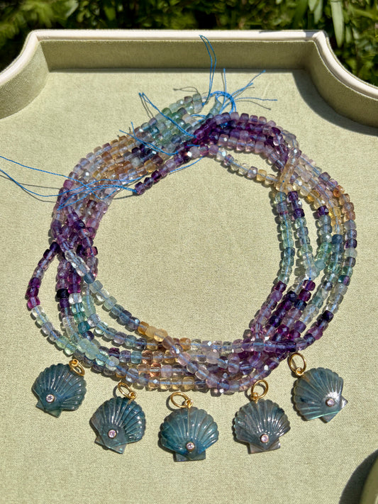 Fluorite + Labradorite Shells