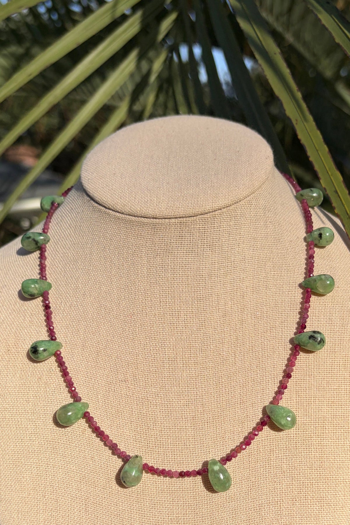 Pink Tourmaline + Kiwi Quartz
