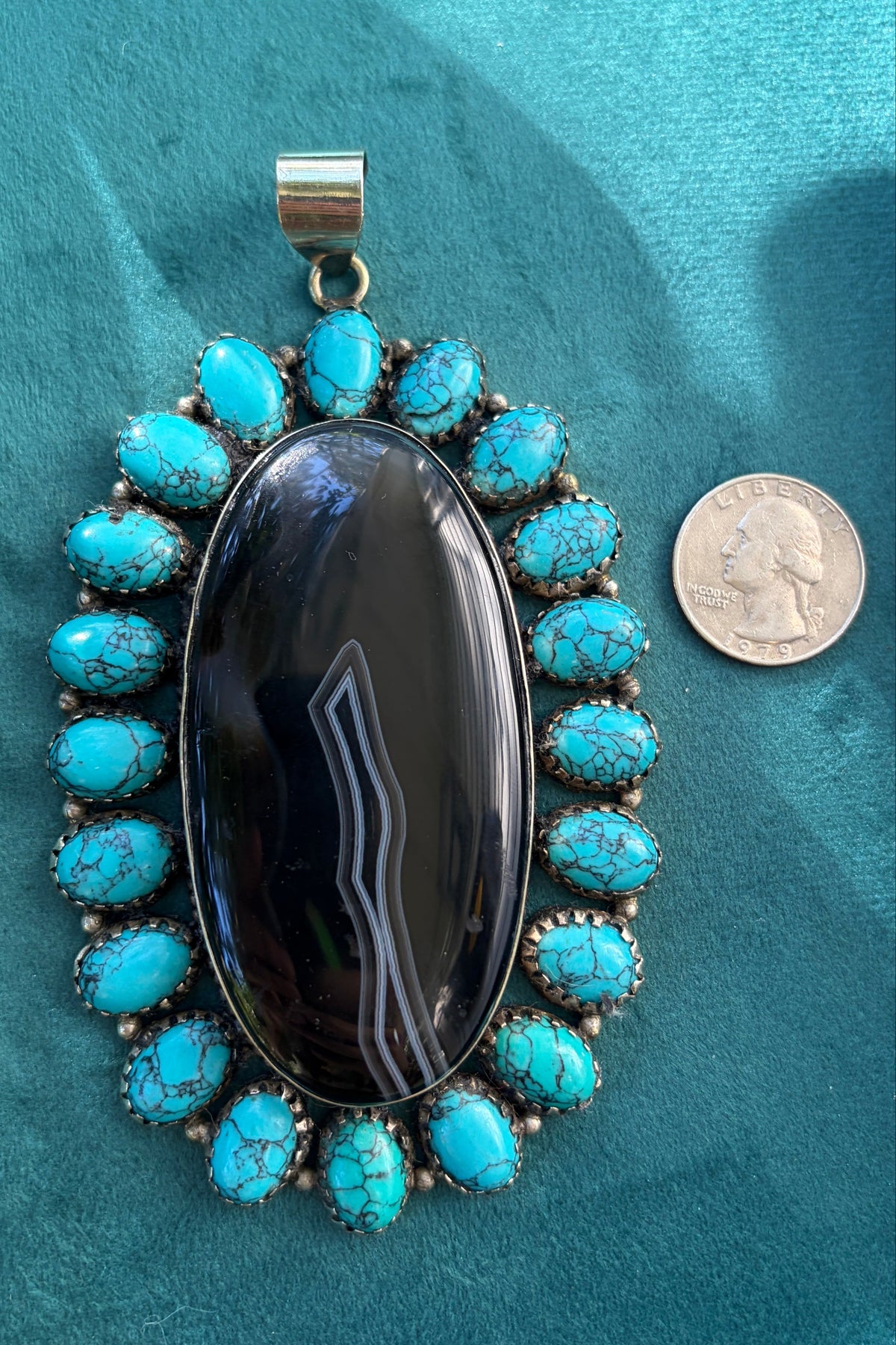 Turquoise + Black Agate