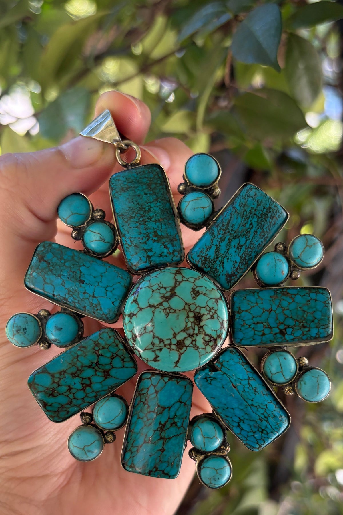 Turquoise Flower Burst