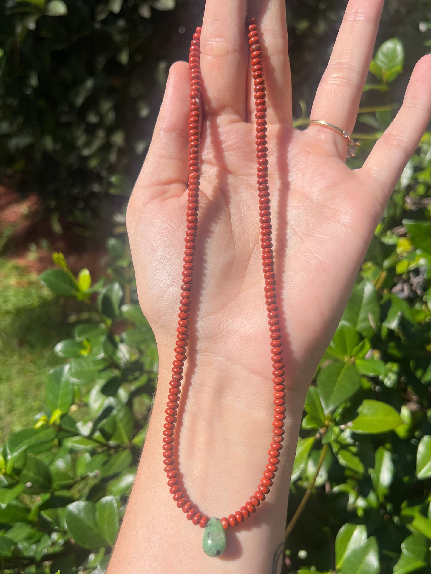 Red Jasper + Kiwi Quartz