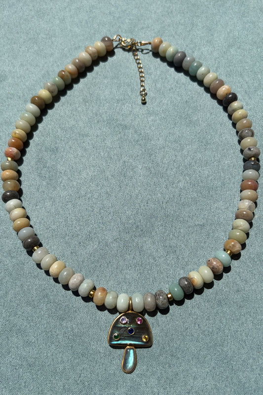 Amazonite + Labradorite Mushroom