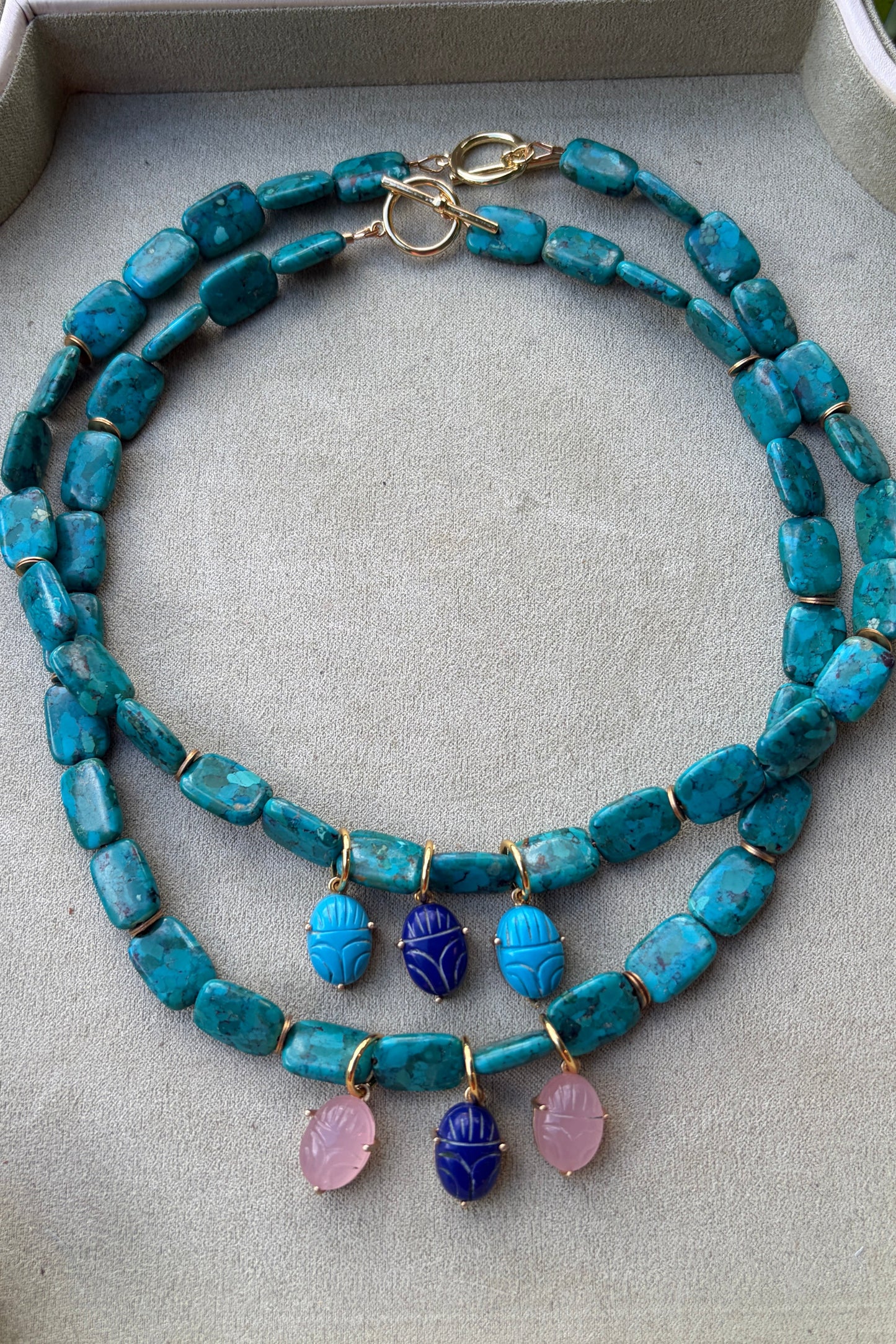 Turquoise + Scarabs