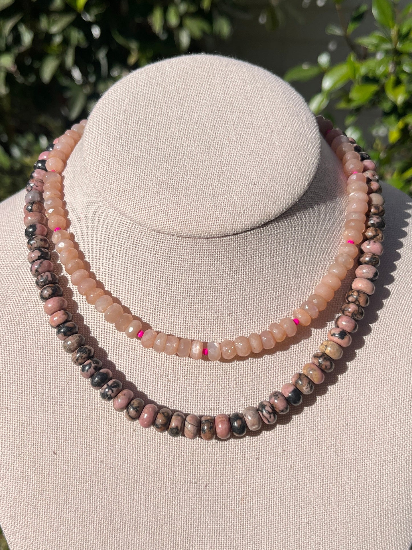 Rhodonite Candy Necklace