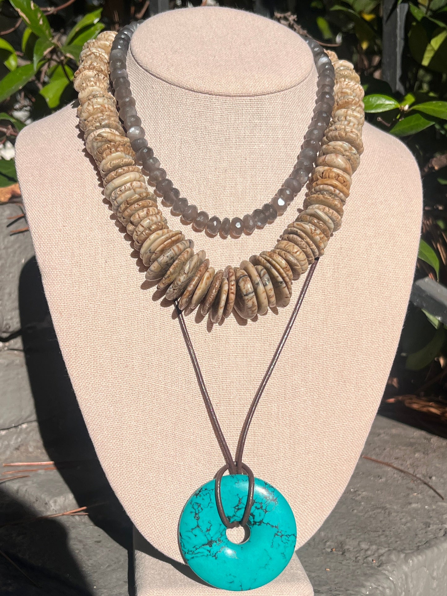 Stacker Set: Moonstone, Howlite and Turquoise