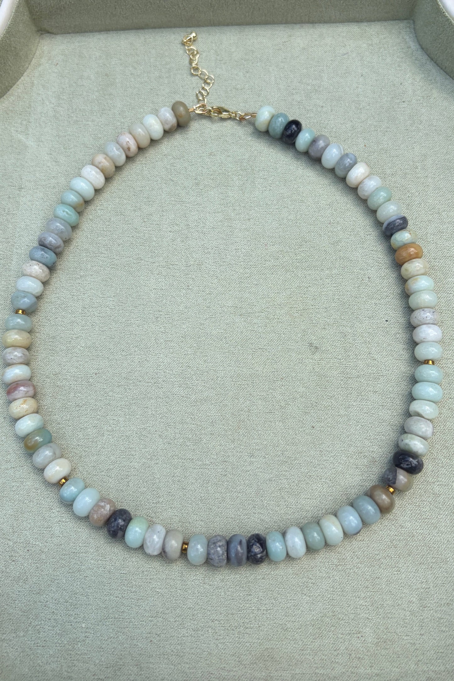 Amazonite + Brass