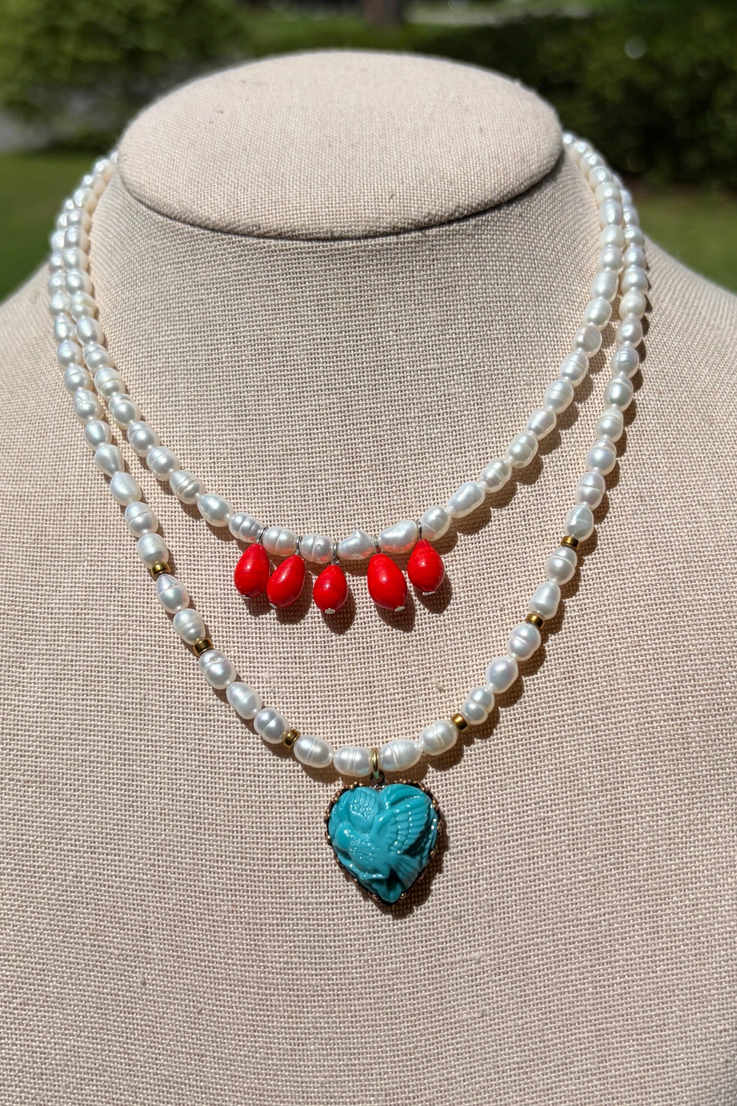 Stacker Set: Freshwater Pearls with Vintage Beads