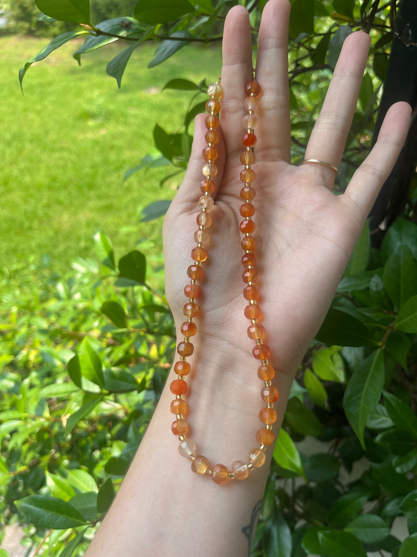 Faceted Carnelian