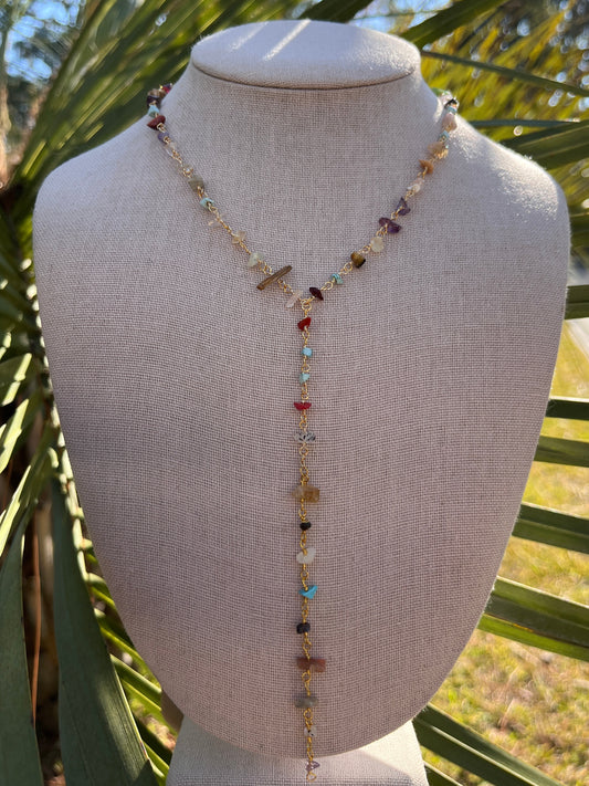 Gemstone Lariat