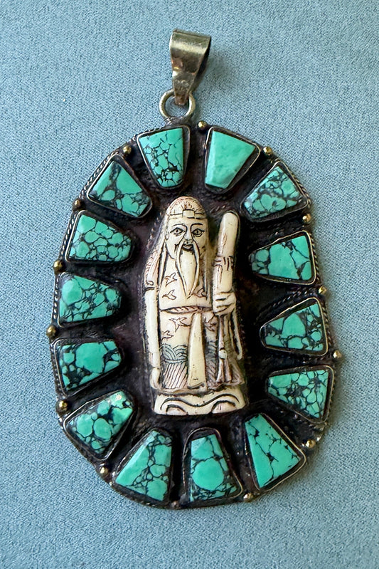 Turquoise + Carved Bone