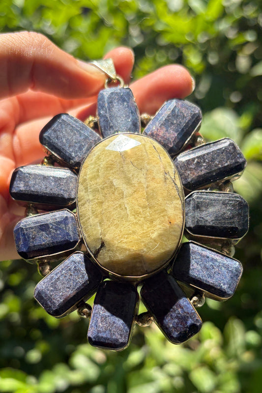 Raw Sapphire + Citrine