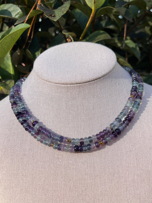 Fluorite Candy + Brass