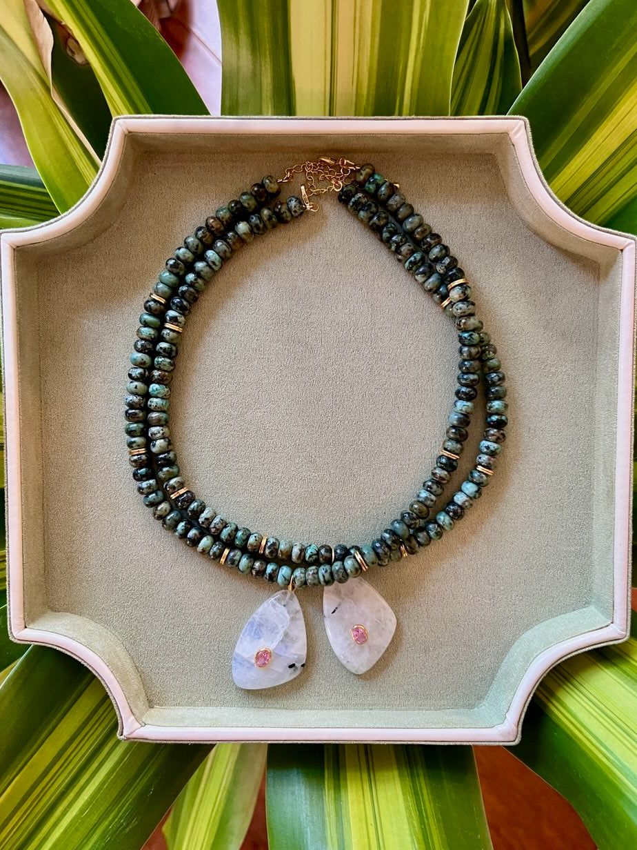 Turquoise and Moonstone