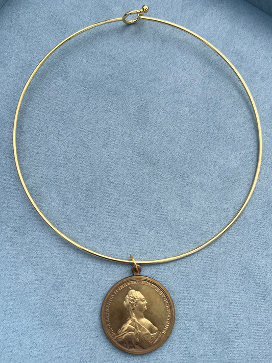Brass Russian Coin Collar
