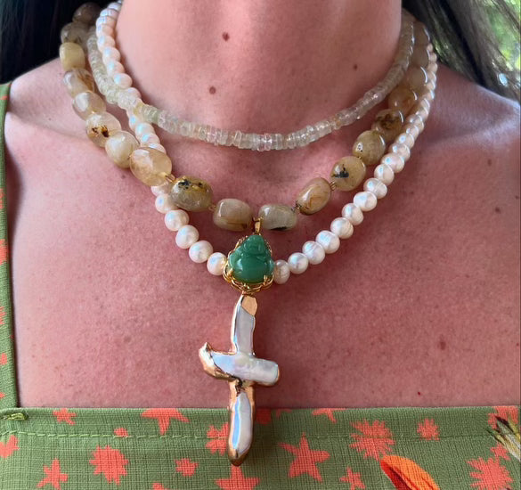 Pearl Cross + Pearls
