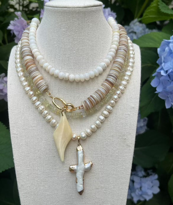 Pearl Cross + Pearls