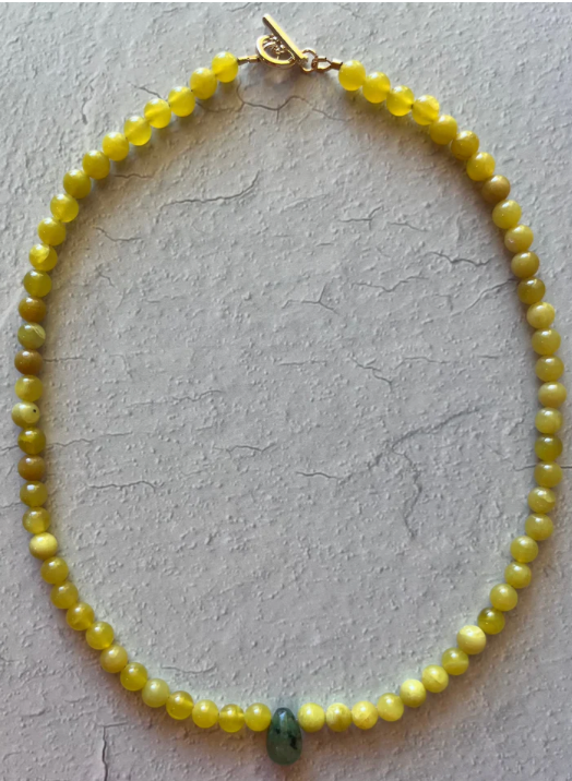 Yellow Jade + Kiwi Quartz